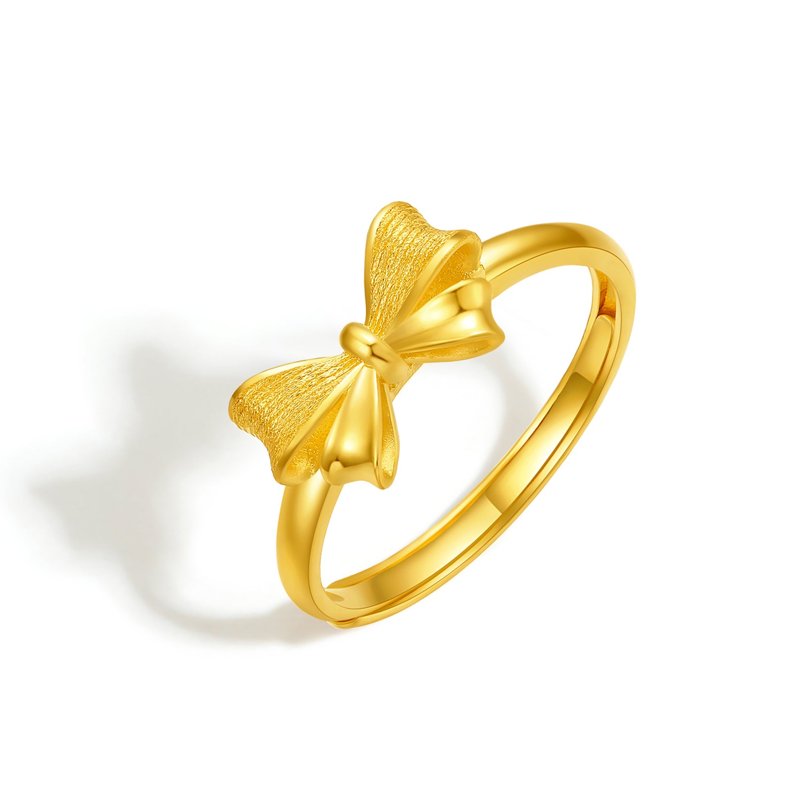 Escape Princess Series 24K Gold Bow Ring 2.35-3.8g A0112641