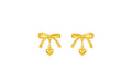 "Girl's Worries" 24K Gold Earrings Bow 2.15-2.55g A0915497