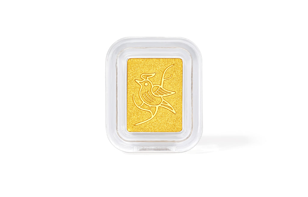 999 24K Gold Gold Ingot Mahjong tile 1g A2016203
