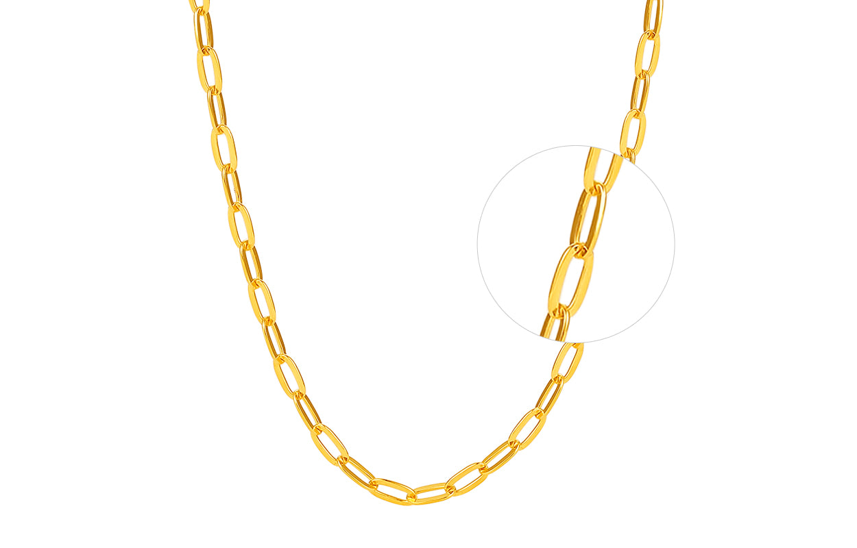 "infinite" 24K Gold Necklace 2.5-2.7g A059669