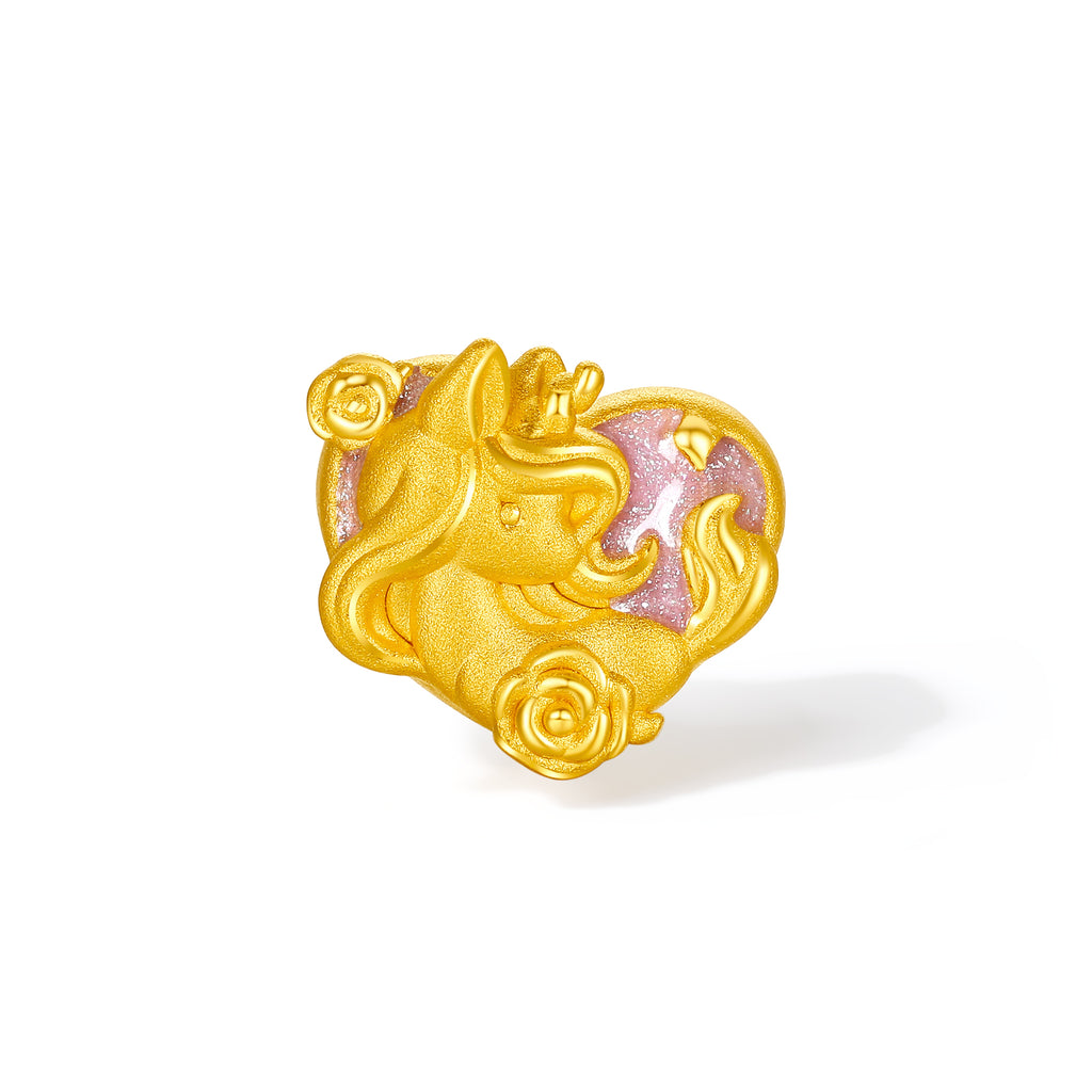 'Year of the Horse'  24K Gold String Bracelet Horse Heart 0.7-1g 16cm-22cm A1715542