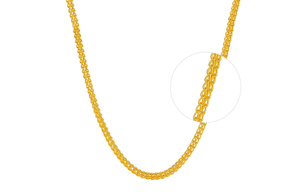 999 24K Gold Necklace 14.55-22.55g A0510930