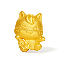 'Year of the Horse'  24K Gold String Bracelet Five Horses 2-2.5g 16cm-22cm A1716249