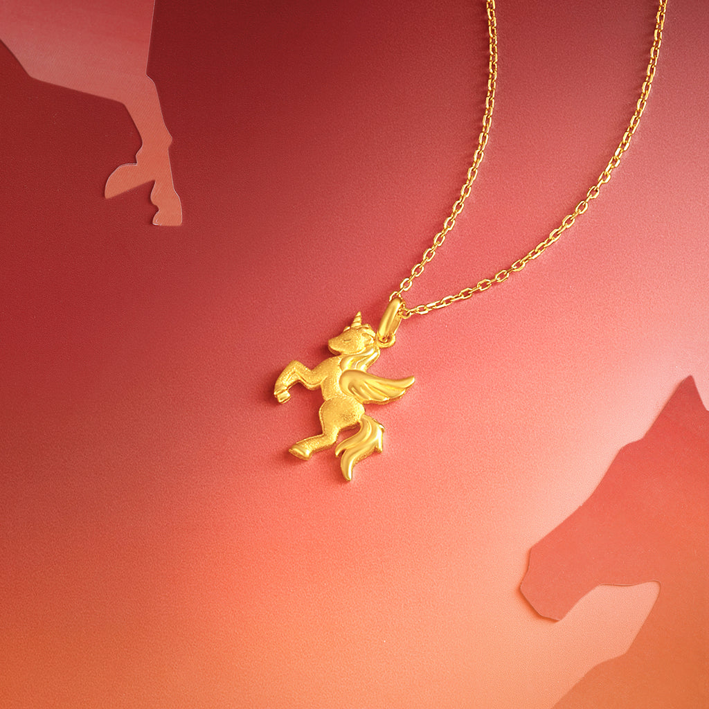 'Year of the Horse' 24K Gold Pendant Horse 2-2.3g A0415546