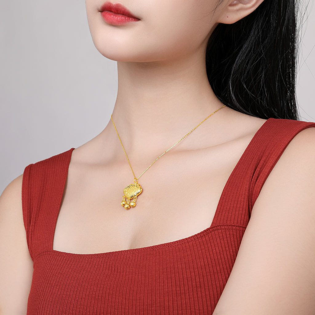   999 24K Gold Pendant              Peace Lock 6-7g AA047505