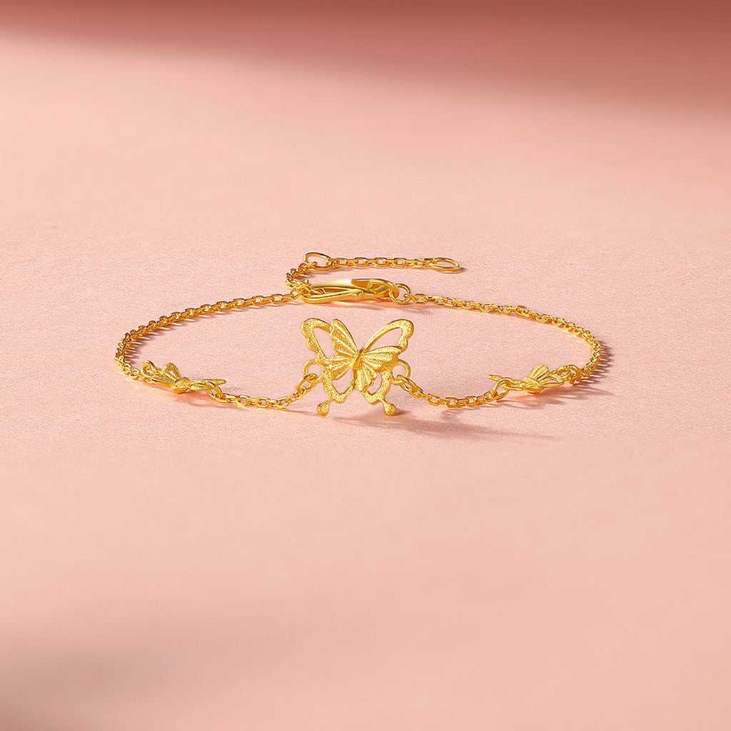 999 24K Gold Chain Bracelet 2.5-3.1g A0712519