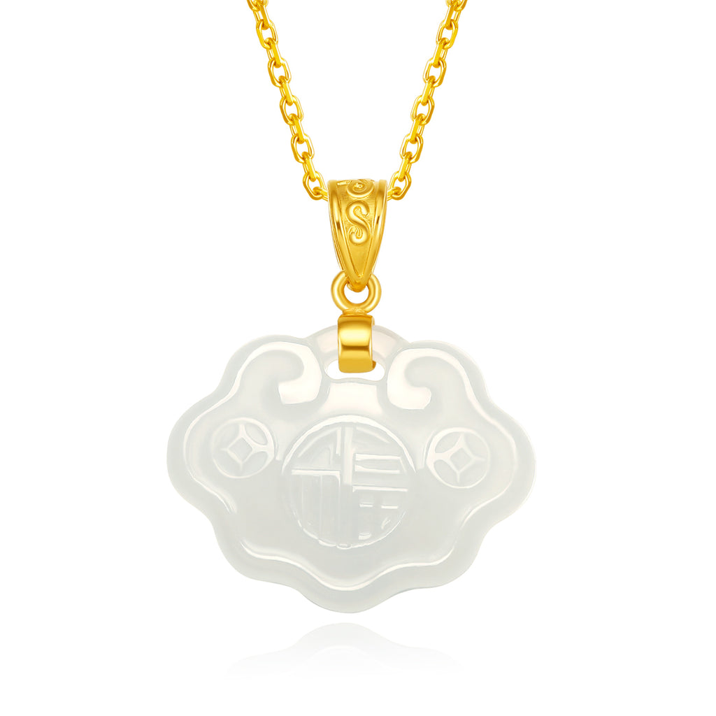 999.9 24K 金吊墜黑田玉 0.46-0.66g 如意 AAYB046941