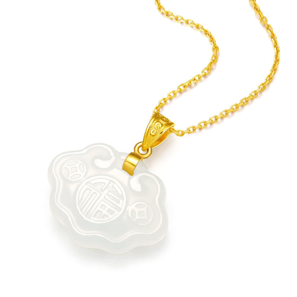 999.9 24K 金吊墜黑田玉 0.46-0.66g 如意 AAYB046941