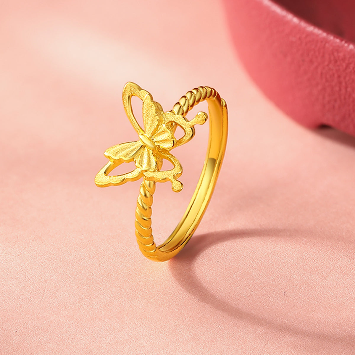 999 24K Gold Ring Butterfly 2.4-2.8g A0112521