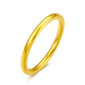 24K Gold 3D Hard Plain Ring 0.75-0.95g AD011384