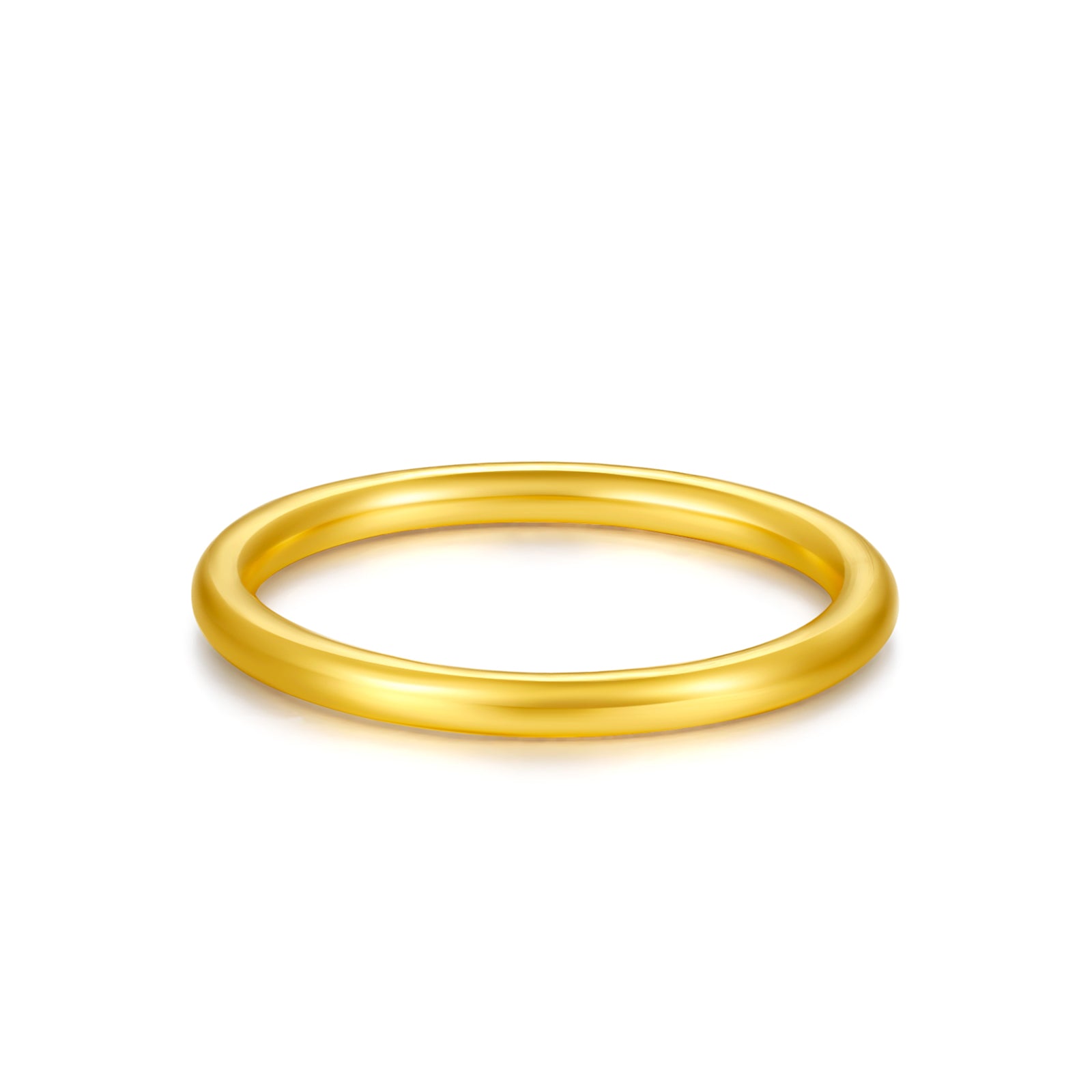 24K Gold 3D Hard Plain Ring 0.75-0.95g AD011384