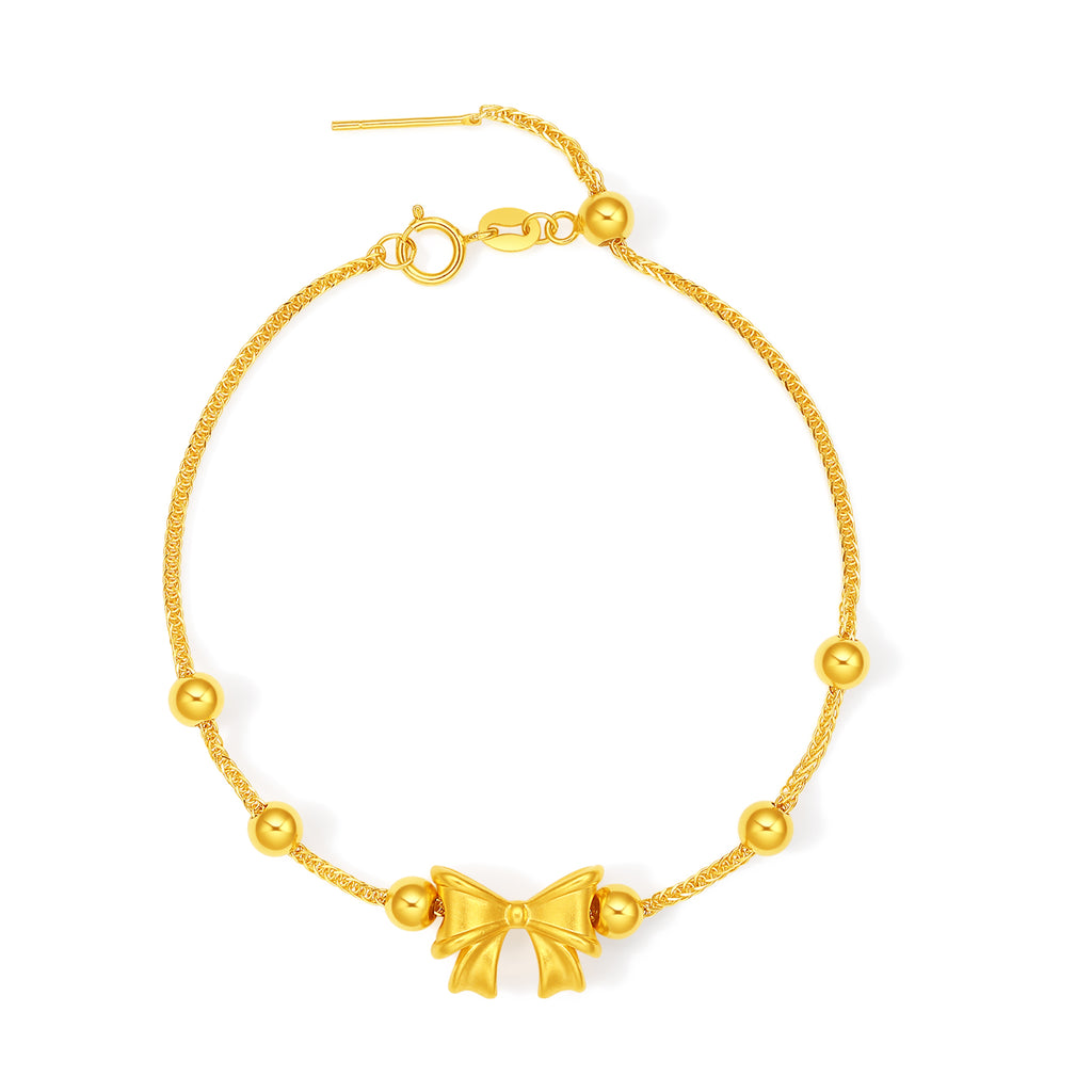 24K Gold Charm Bracelet Butterfly 0.3-0.4g A1626748