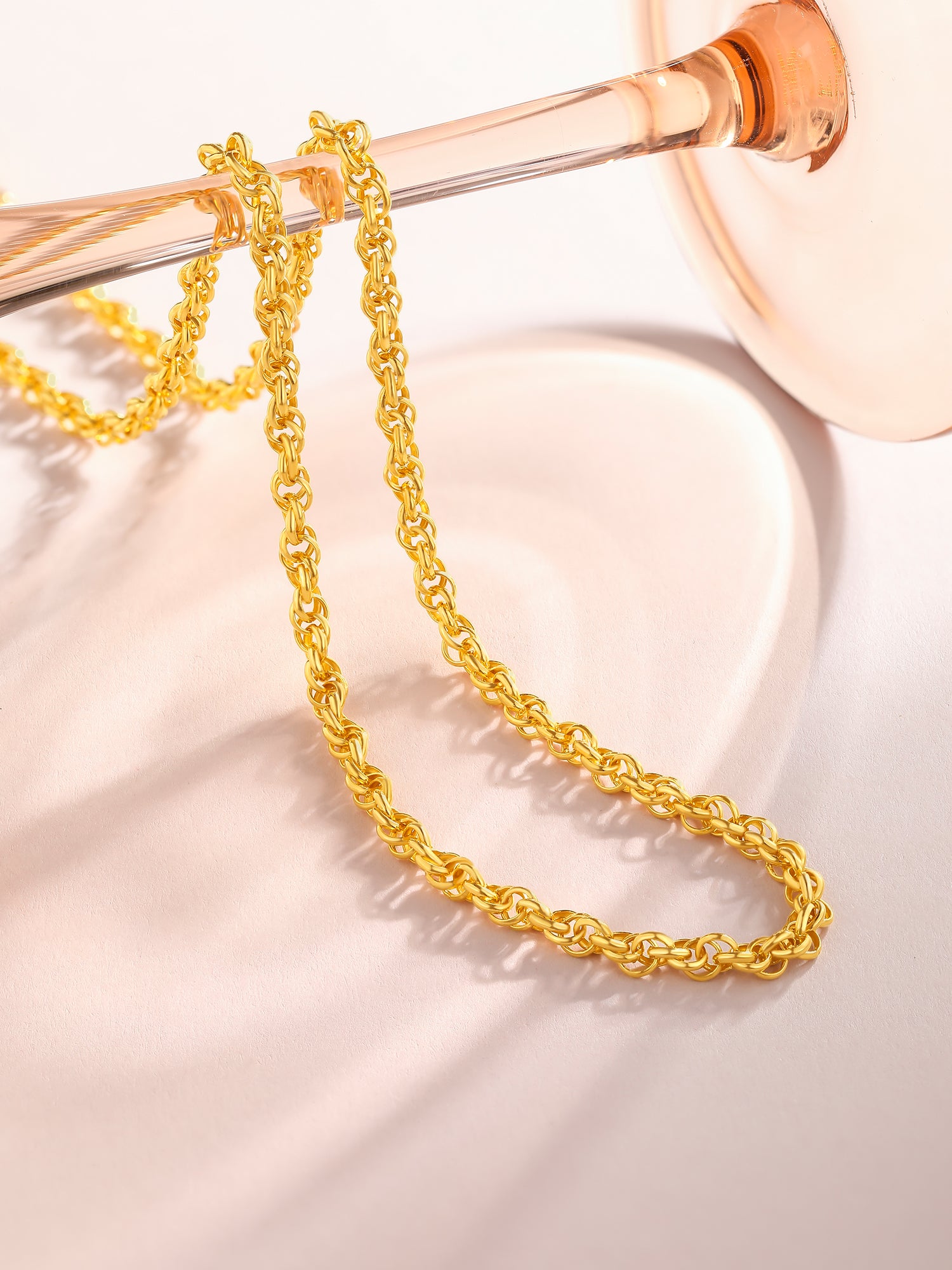 999 24K Gold Necklace 14.25-22.25g A0510913