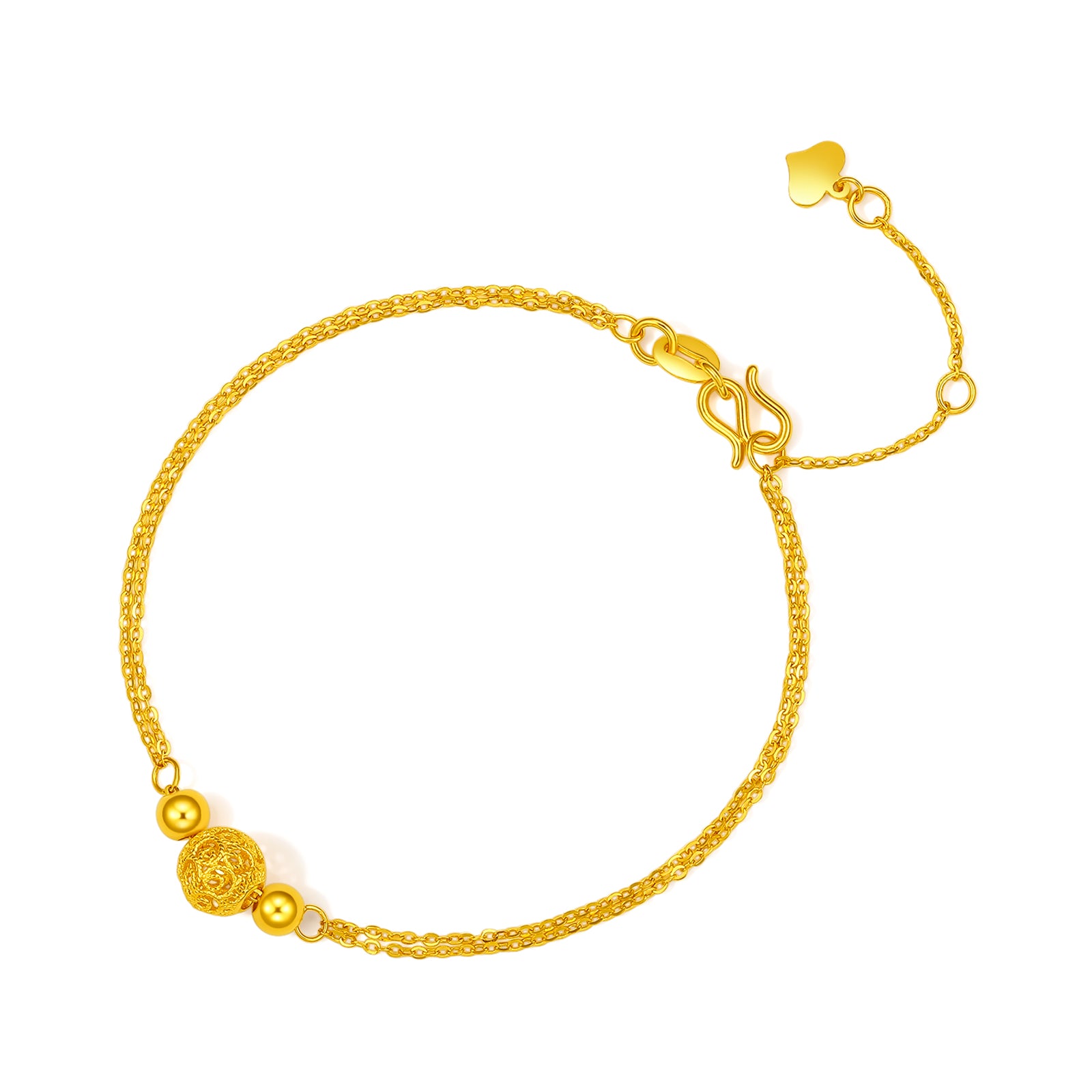 "infinite" 24K Gold Chain Bracelet 2.3-2.8g A079853