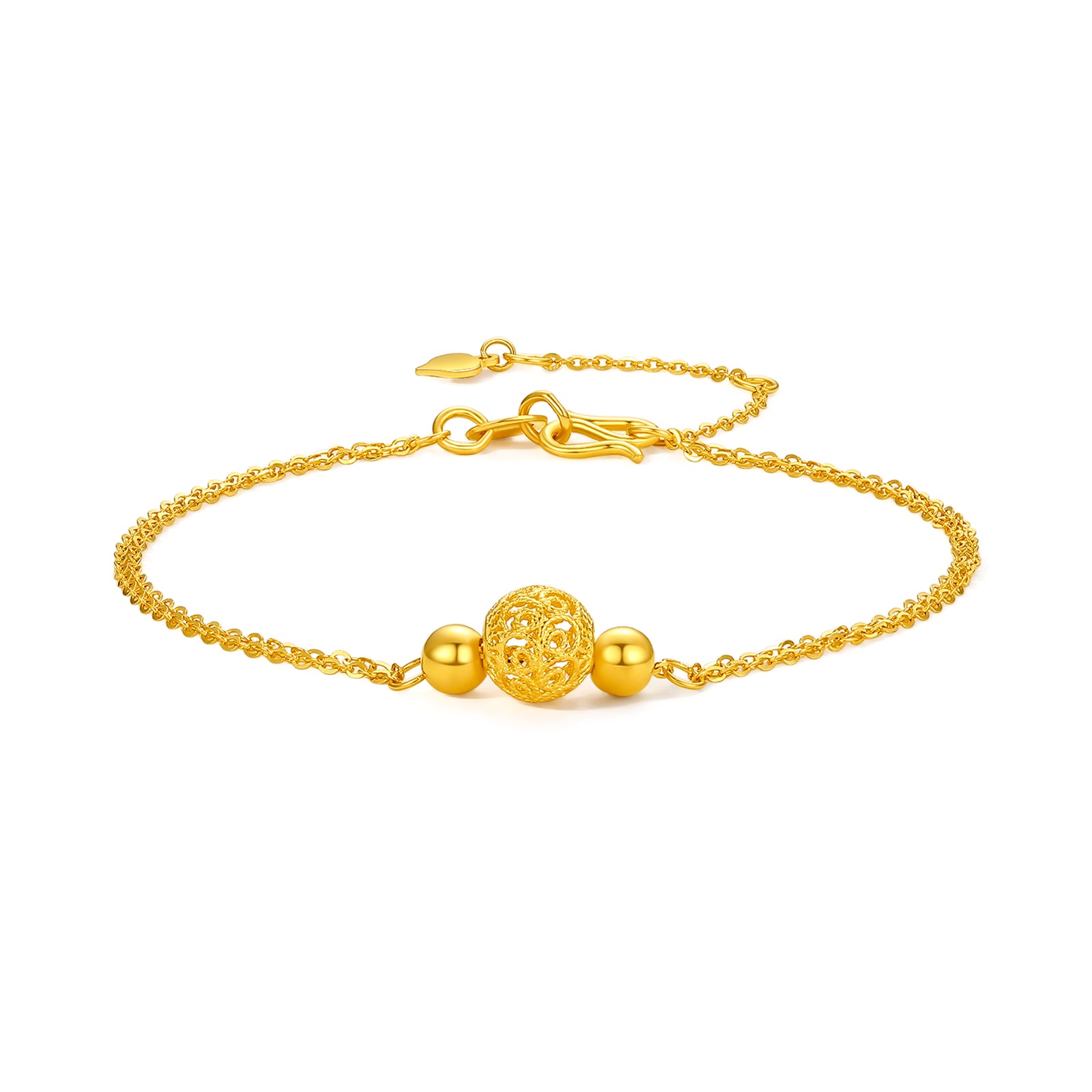 "infinite" 24K Gold Chain Bracelet 2.3-2.8g A079853