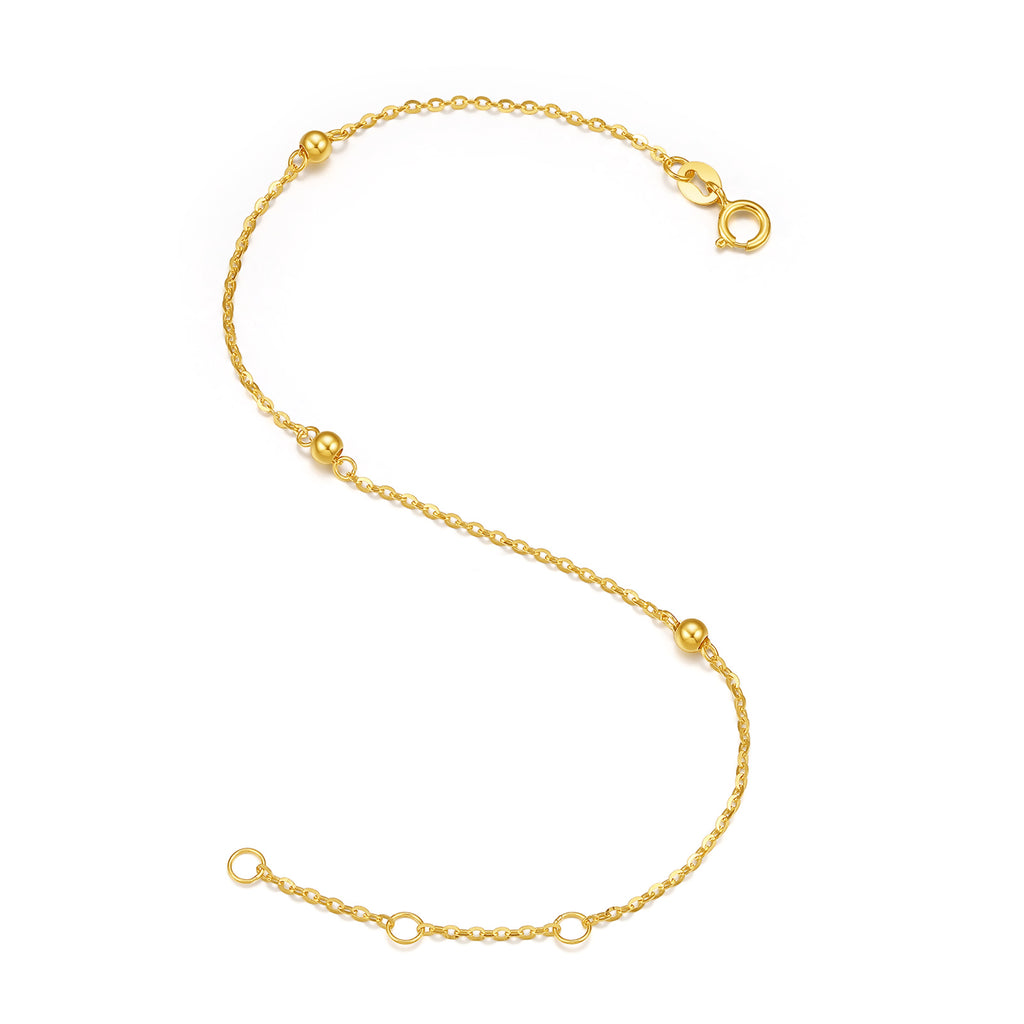 18K Yellow Gold Chain Bracelet 0.6-1g KH077358
