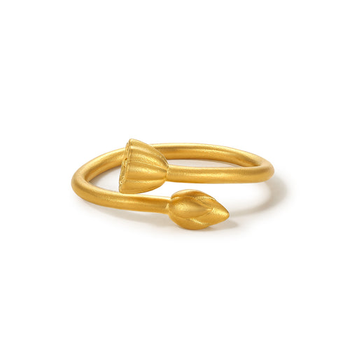 "Antiquity Gold" 999.9 24K Gold Ring Lotus 4.2-4.8g A019369