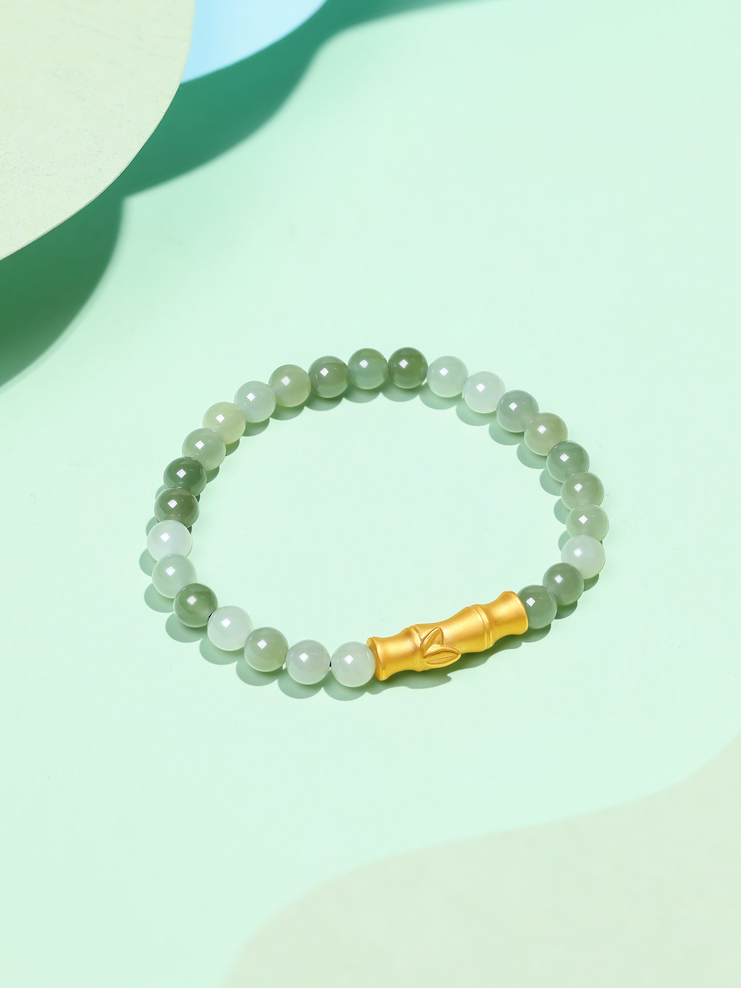 24K Gold Beaded Bracelet 5.7-6.2mm 0.64-0.9g Y1910857