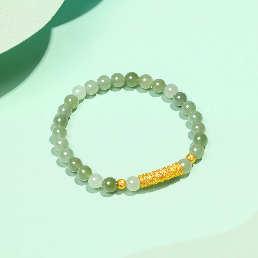 24K Gold Beaded Bracelet 5.7-6.2mm 0.65-0.75g Y1910809