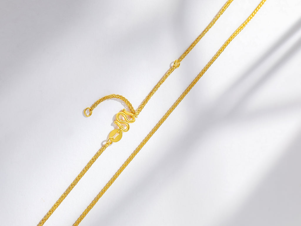 999 24K Gold Necklace 3.5-4.5g A0511018