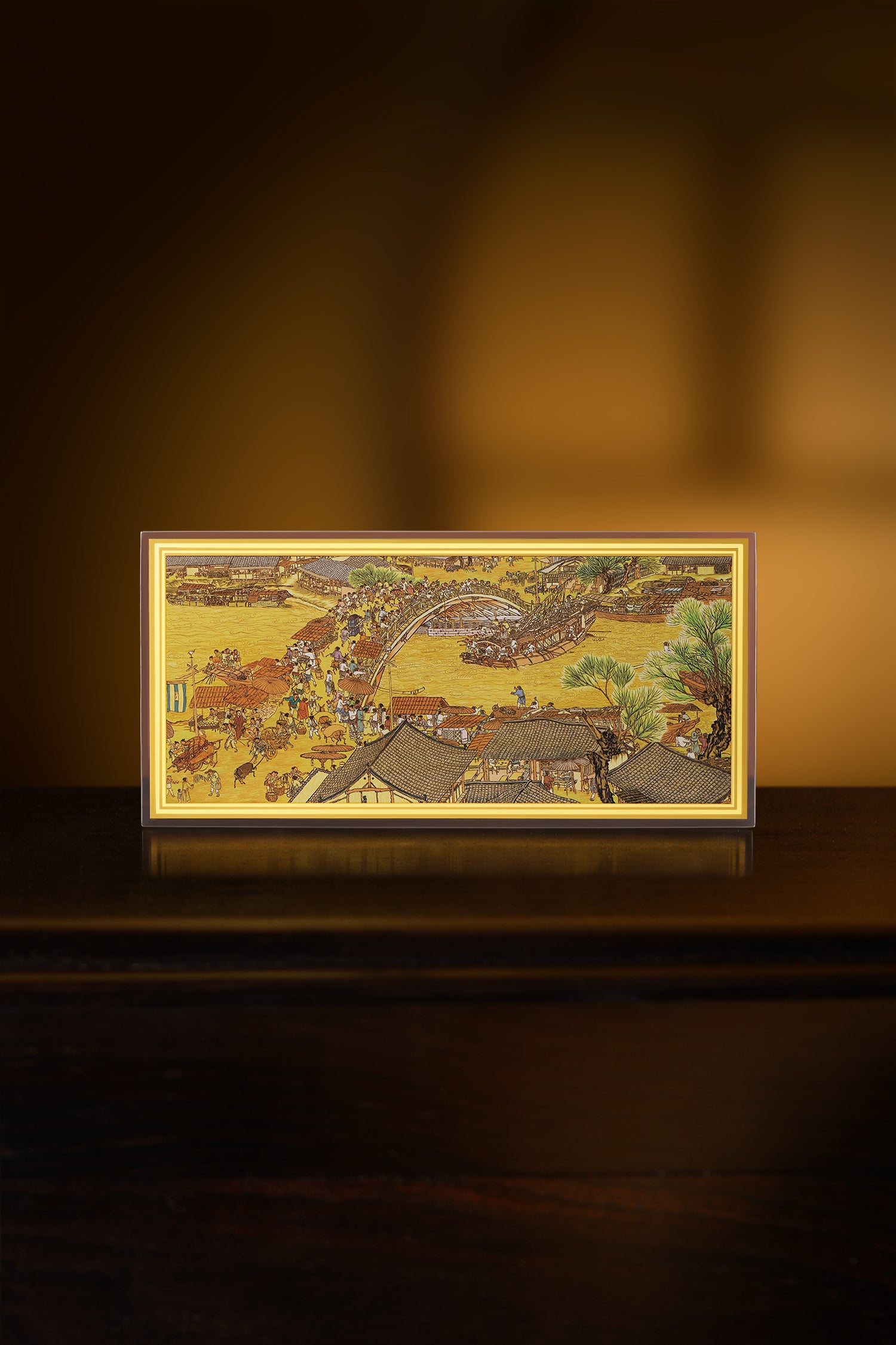 "Chinese Culture Collection - Dan Qing" 999 24K Gold Ingot Along the River During the Qingming Festival 0.01g A1836232
