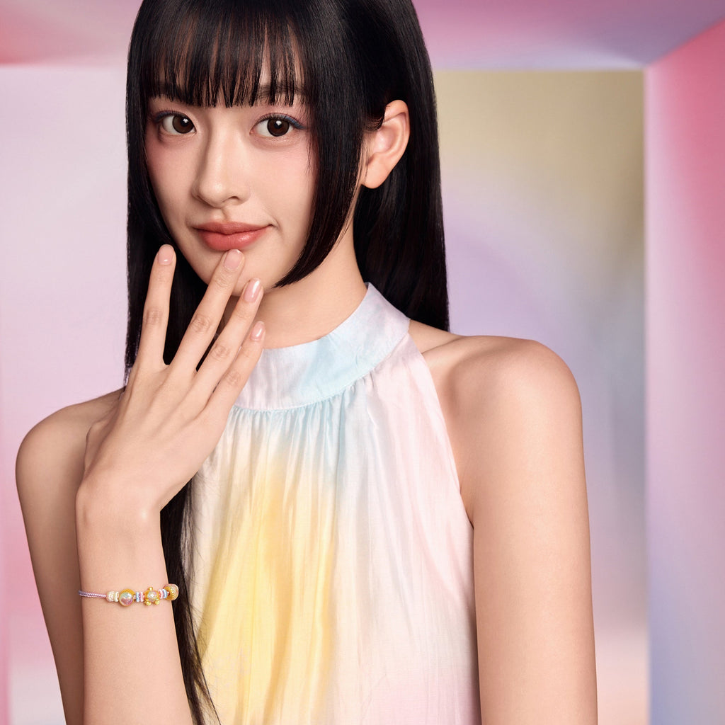 「Pop wu~」24K 黃金串飾手鍊 愛心 1.4-1.9 克 A1715607