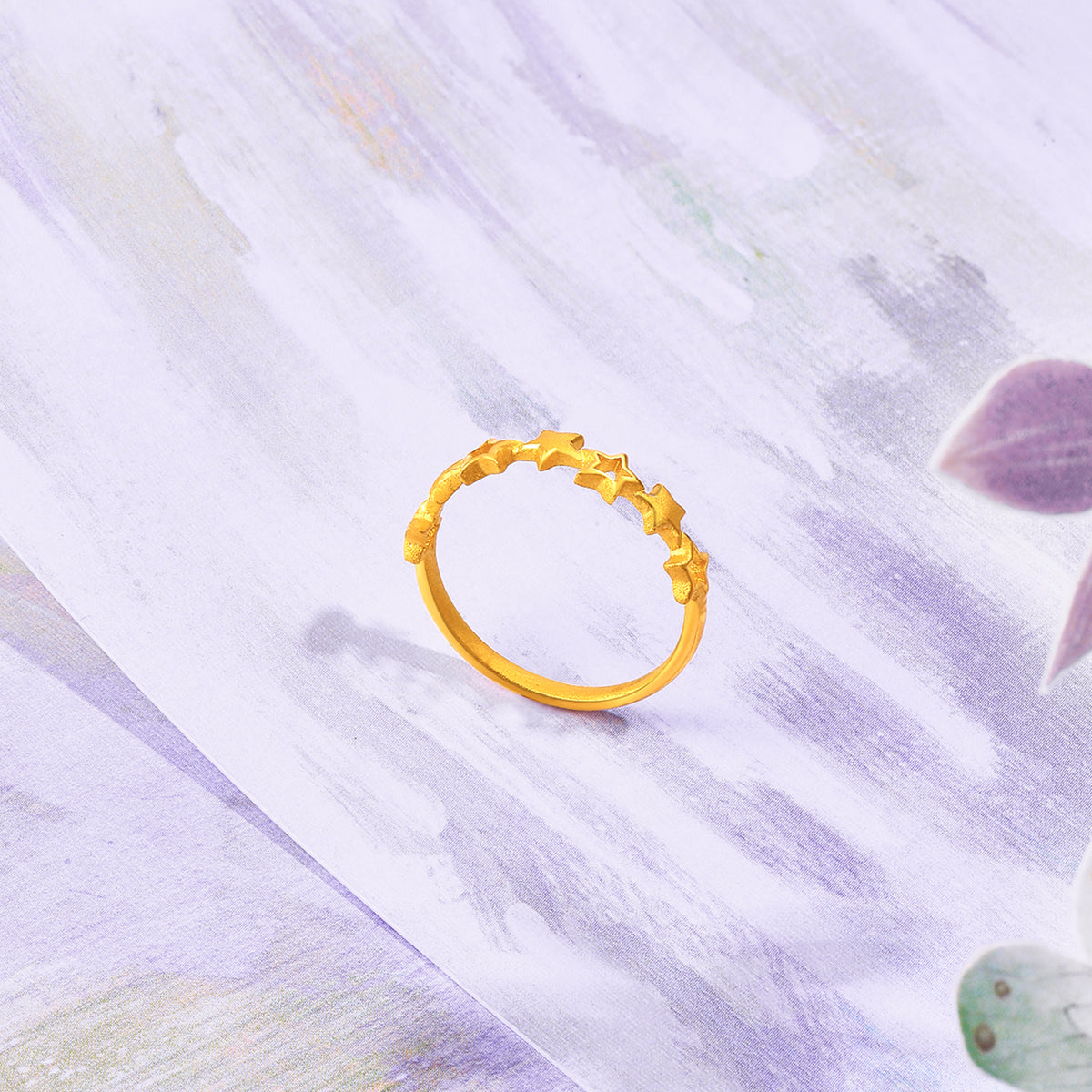 "Fantasy Forest" 999 24K Gold Ring            Star 1.7-2.6g A0113809
