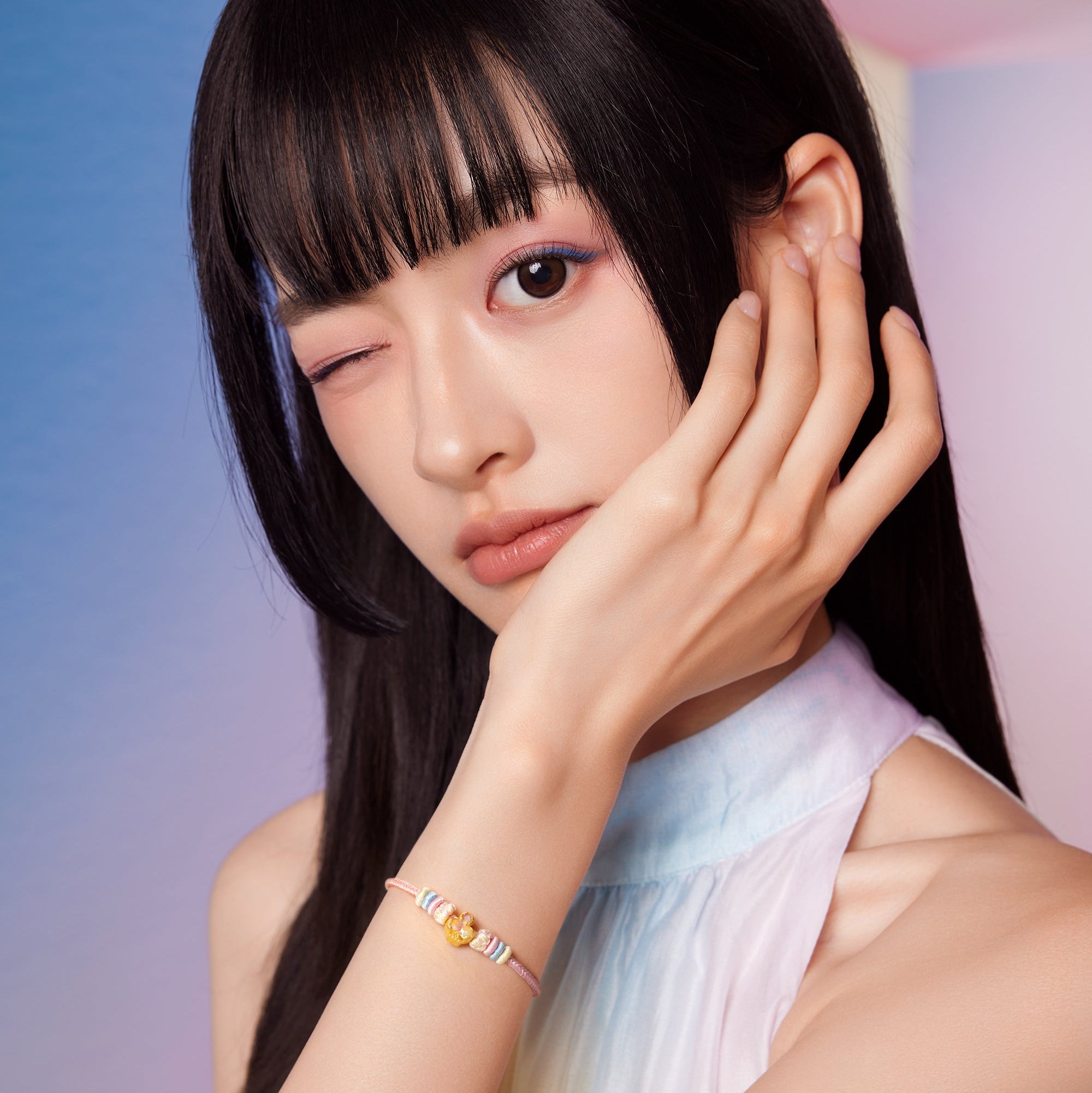 「啵屋」24K 黃金吊飾手鍊 0.4-0.6克 A1615762