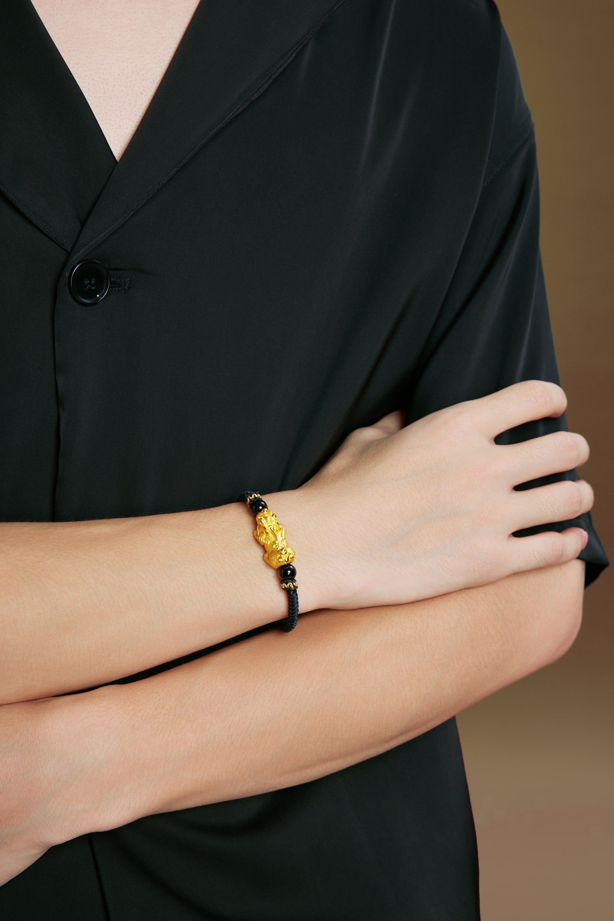 24K Gold String Bracelet Pixiu 2.4-2.7g A1712052