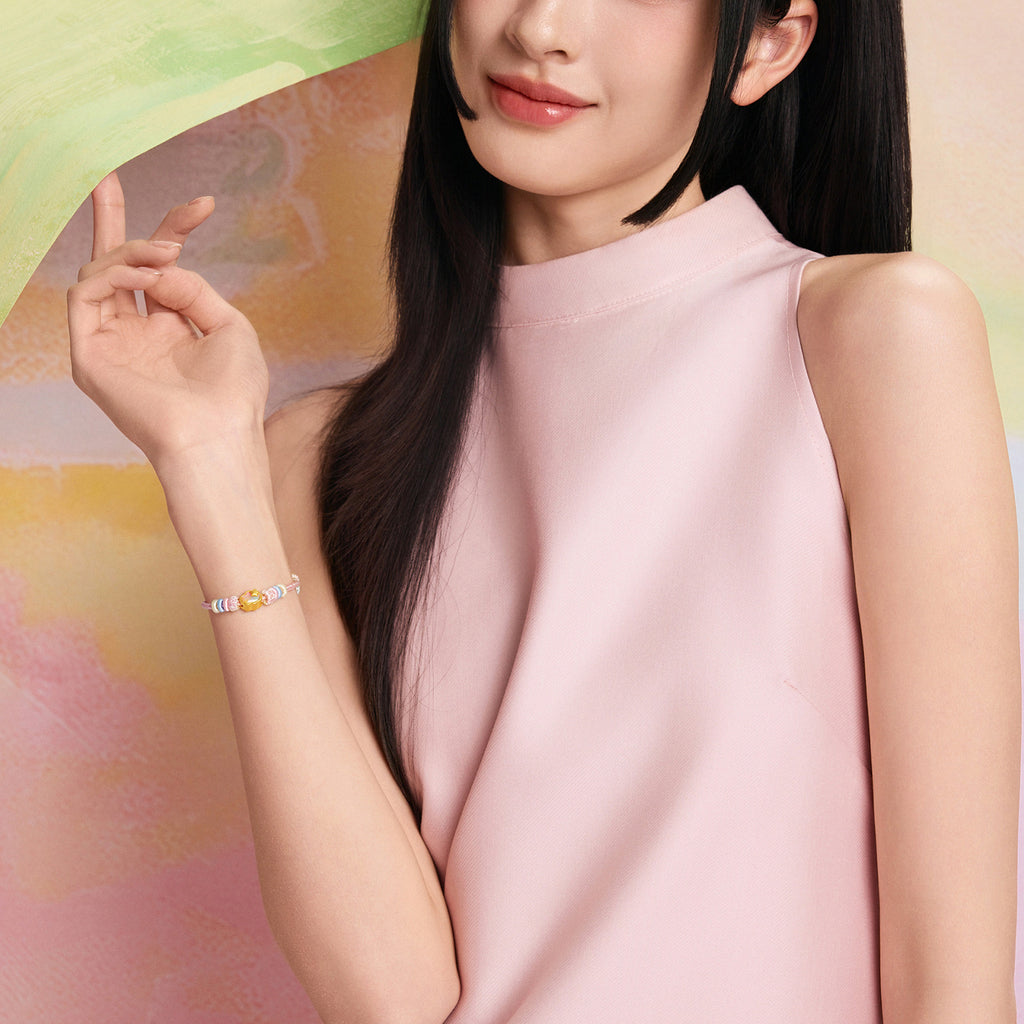 「波普巫」24K 黃金串飾手鍊 0.4-0.6克 A1615612