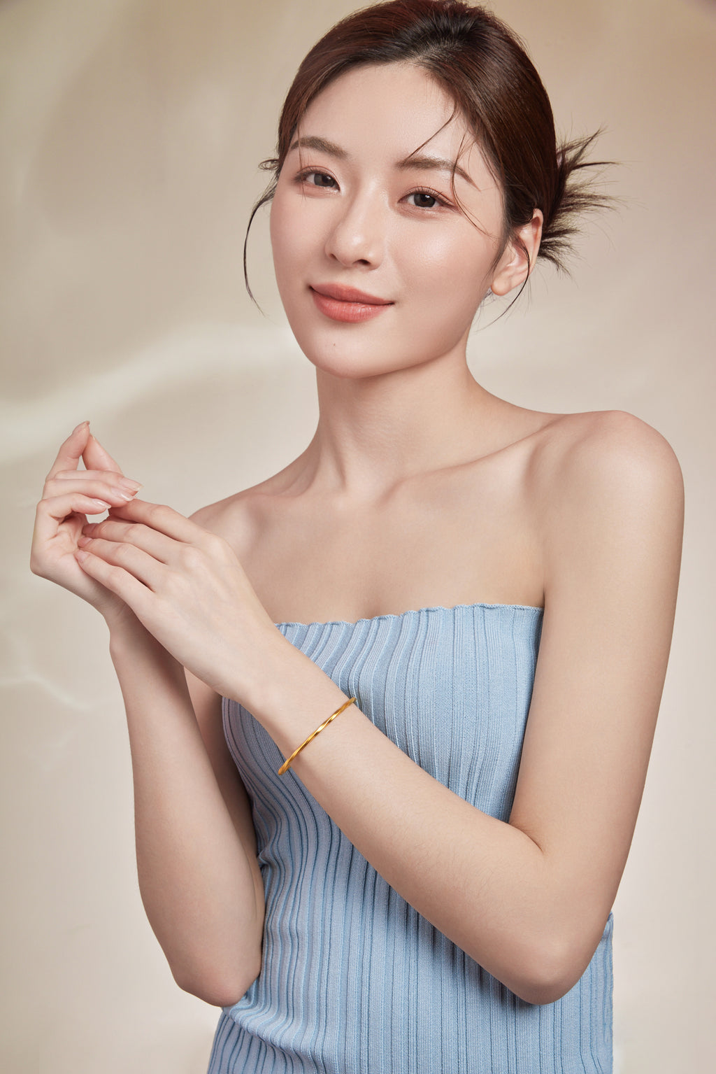 999 24K Gold Bangle Bracelet 14.5-16.5g A1011719