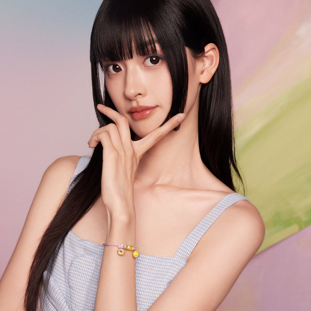 「Pop wu~」24K 黃金串珠手鍊 甜甜圈 1.55-2.05克 A1715627