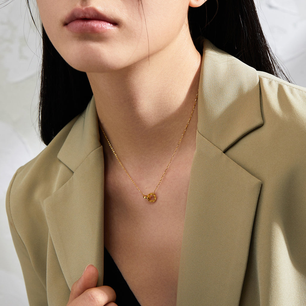 "infinite" 24K Gold Pendant Necklace 4-4.5g A0610116