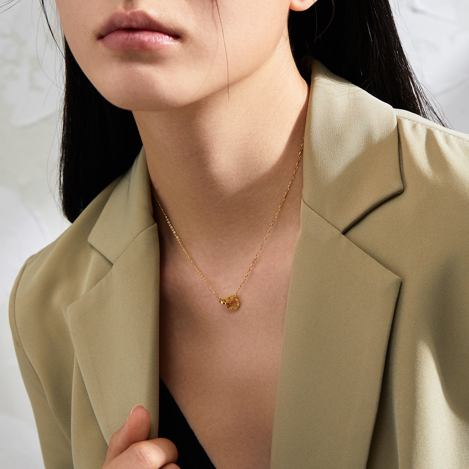 "infinite" 24K Gold Pendant Necklace 4-4.5g A0610116
