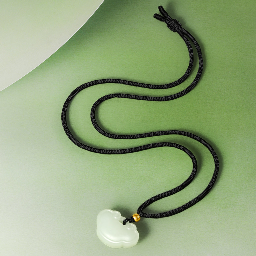 999.9 24K Gold Pendant Necklace Heitian Jade 0.09-0.11g Ruyi 如意 Y048706