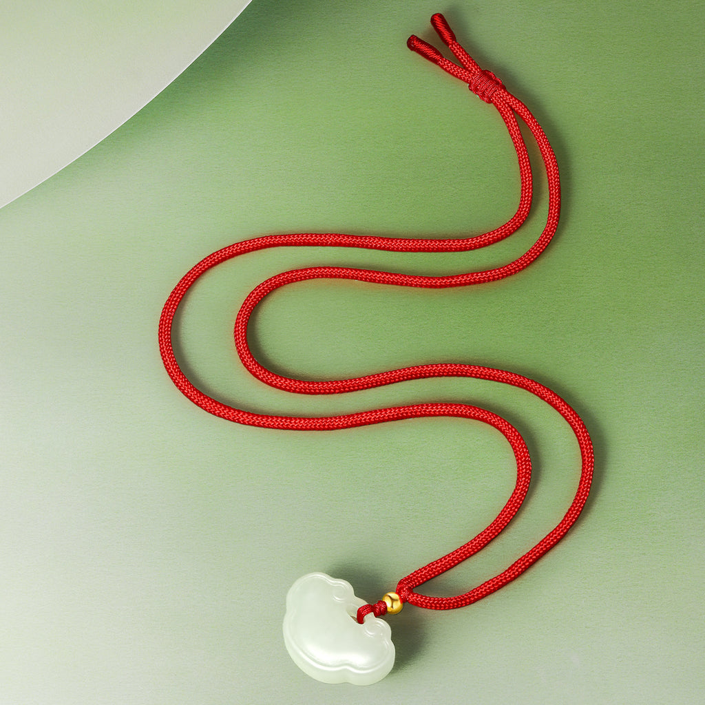 999.9 24K Gold Pendant Necklace Heitian Jade 0.09-0.11g Ruyi 如意 Y048707