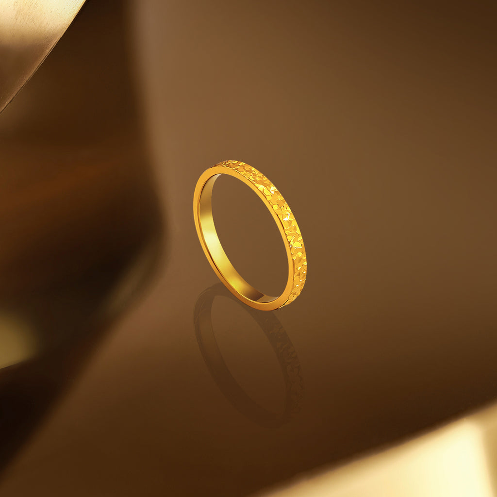 24K Gold Ring Crushed Ice 1.5-2.5g A0113247