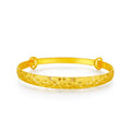 999 24K Gold Bangle Bracelet              Engraving 20-22g AA102336