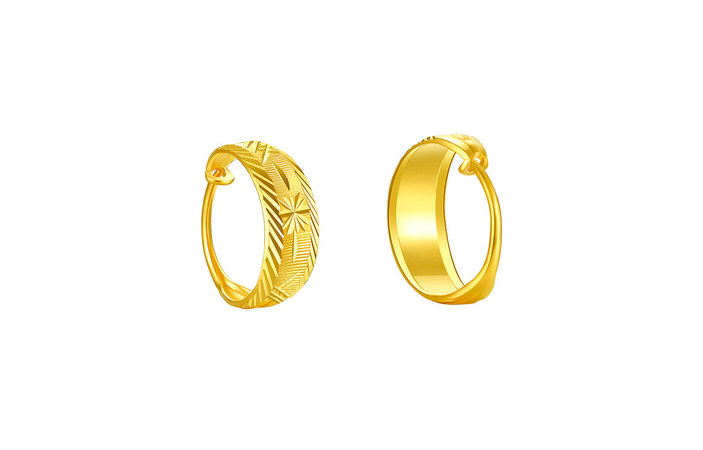 999 24K Gold Earrings 2-4g AA097513