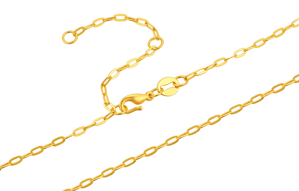 "infinite" 24K Gold Necklace 2.5-2.7g A059669