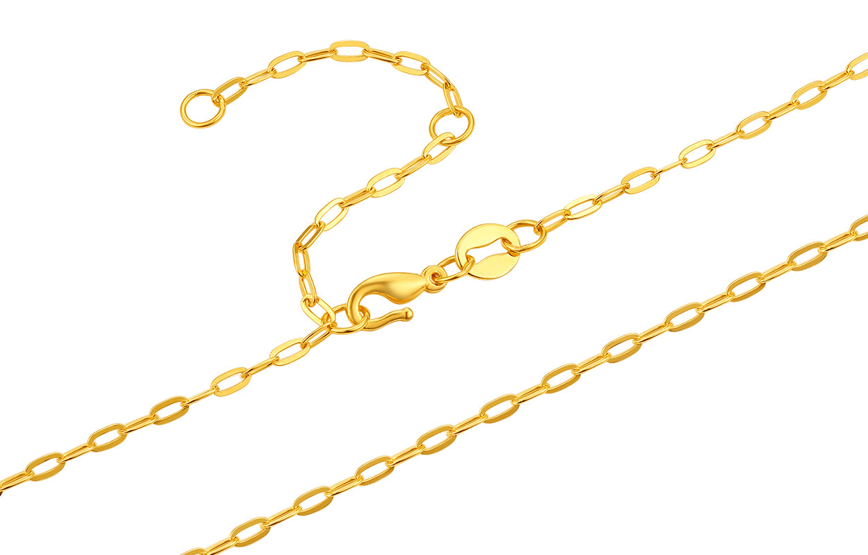 "infinite" 24K Gold Necklace 2.5-2.7g A059669