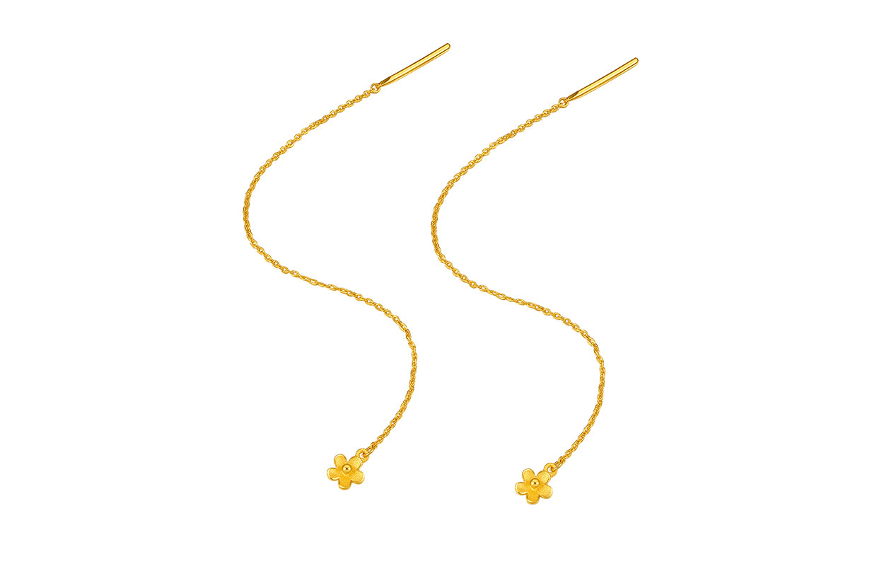  999 24K Gold Earrings              Flower 0.9-1.5g AB097872