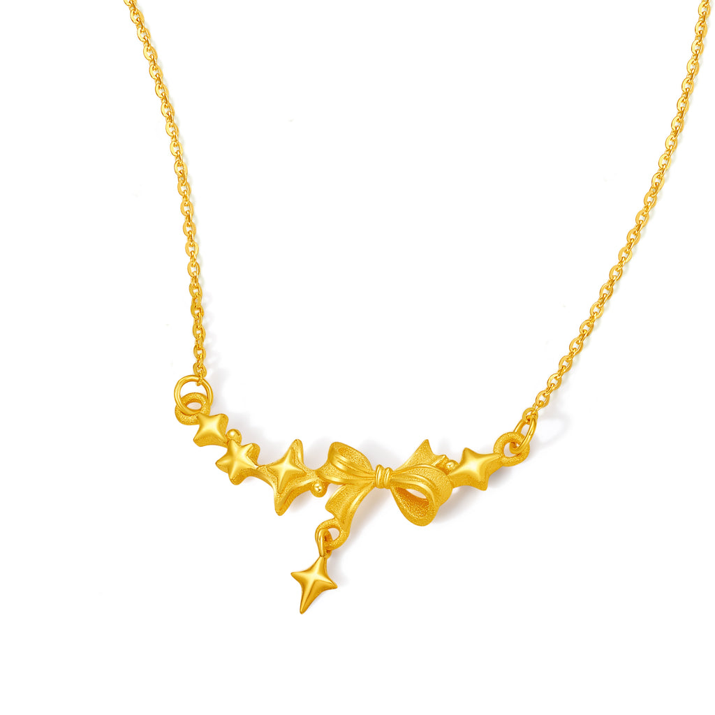 999 24K Gold Pendant Necklace Star 3.3-3.7g A0616233