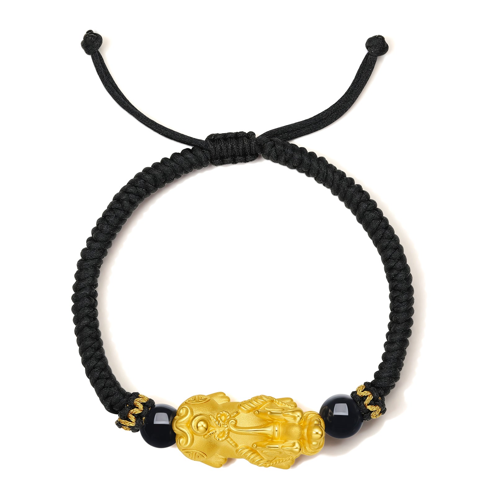 24K Gold String Bracelet Pixiu 2.4-2.7g A1712052
