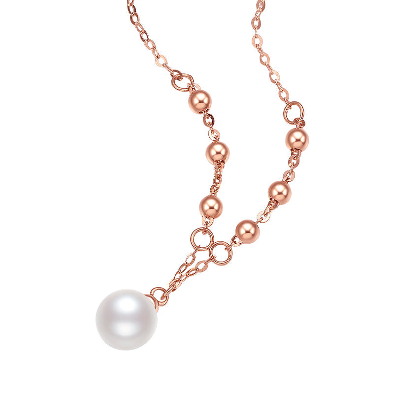 18K Gold Pendant Necklace Pearl 0.75-1.05g X067998