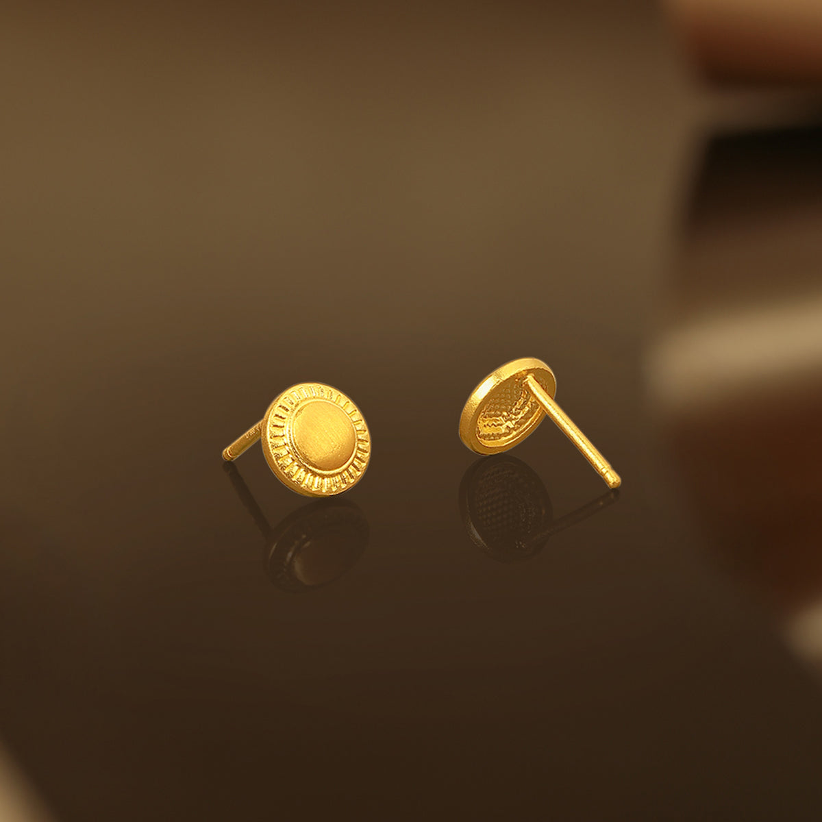 "Tracer" 999 24K Gold Earrings 1.8-2.2g A0912246