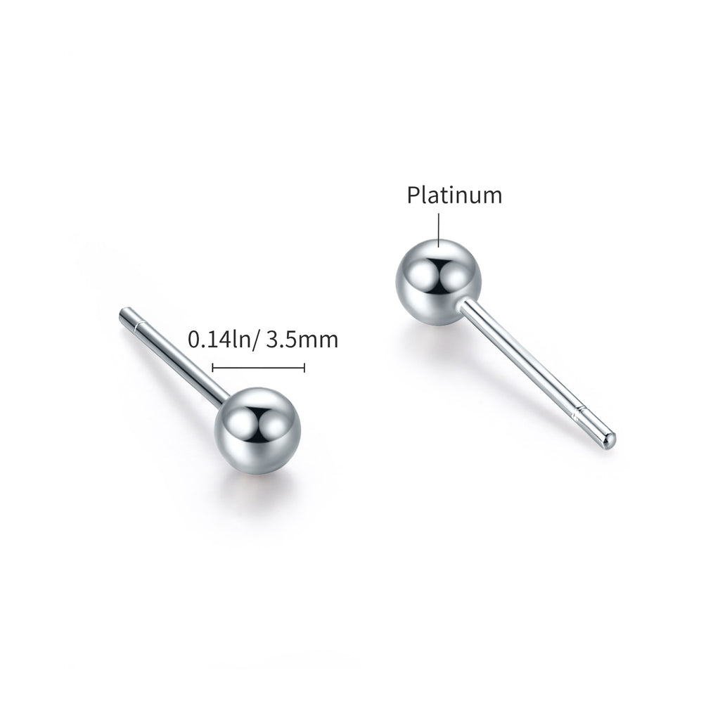 950 Platinum Earrings 1.2-1.4g PT091663