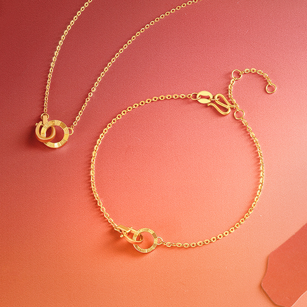 'Year of the Horse'  24K Gold Pendant Necklace/Bracelet Horseshoe A0615540 A0615541