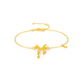 "Cute&Cool" 999 24K Gold Chain Bracelet Bow 2-2.5g A0711999