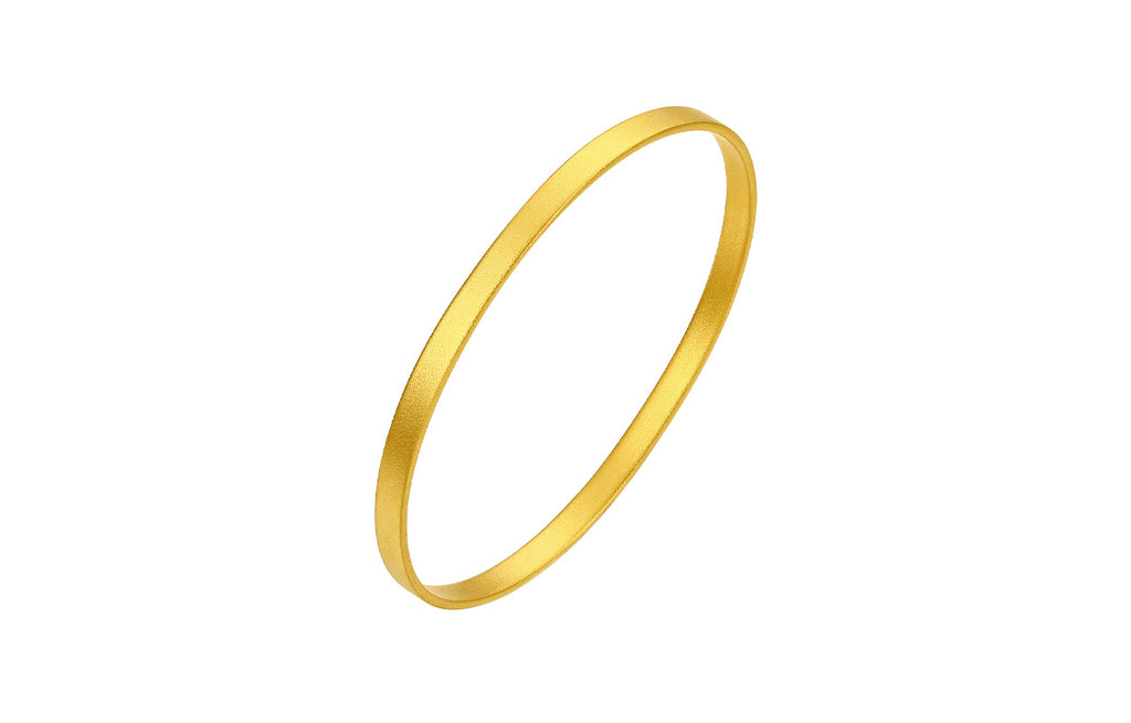 999 24K Gold Bangle Bracelet 17.5-19.5g A1011720